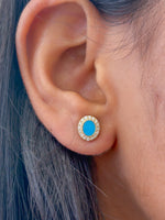 Turquoise Diamond Earrings