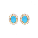 Turquoise Diamond Earrings