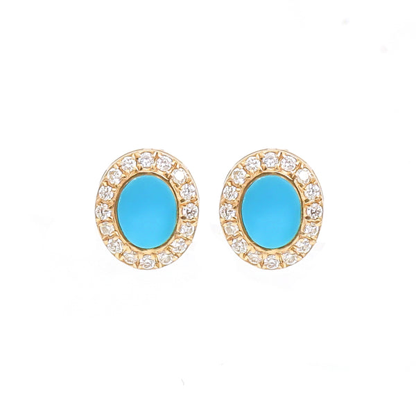 Turquoise Diamond Earrings