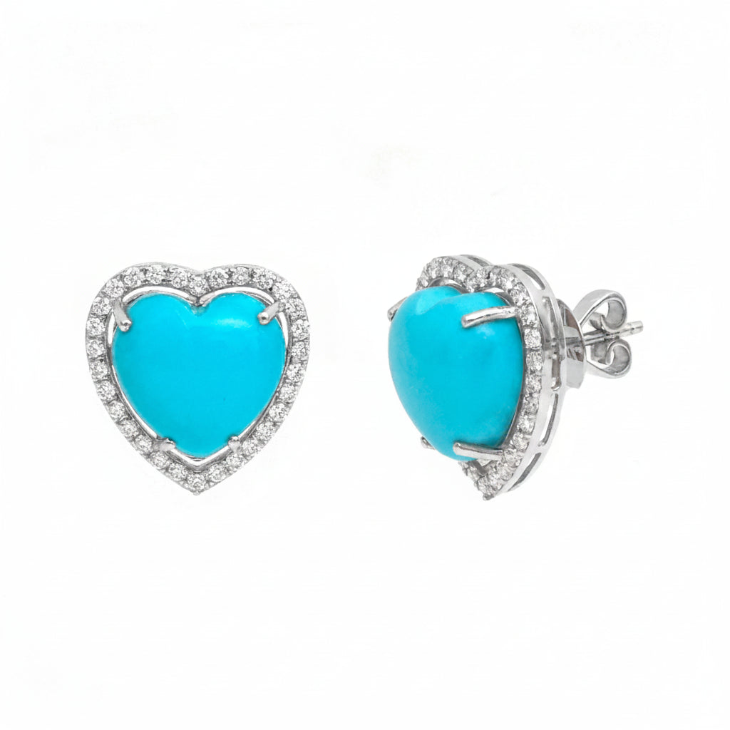 Turquoise Diamond Earring