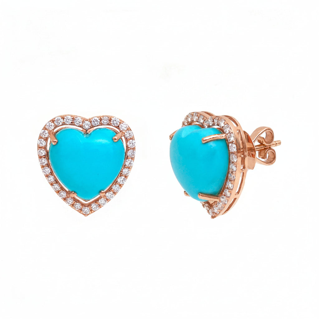 Turquoise Diamond Earring