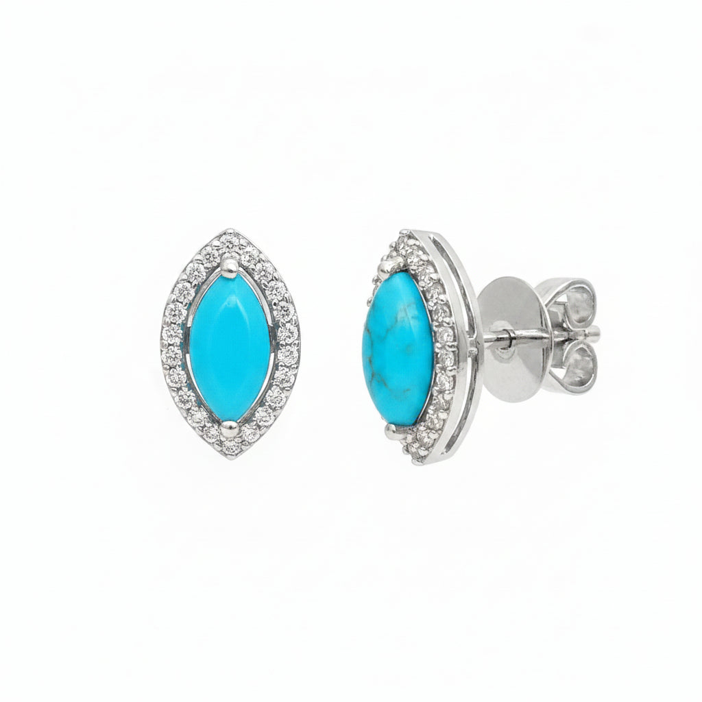 Turquoise Diamond Earring