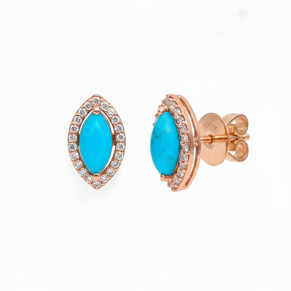 Turquoise Diamond Earring