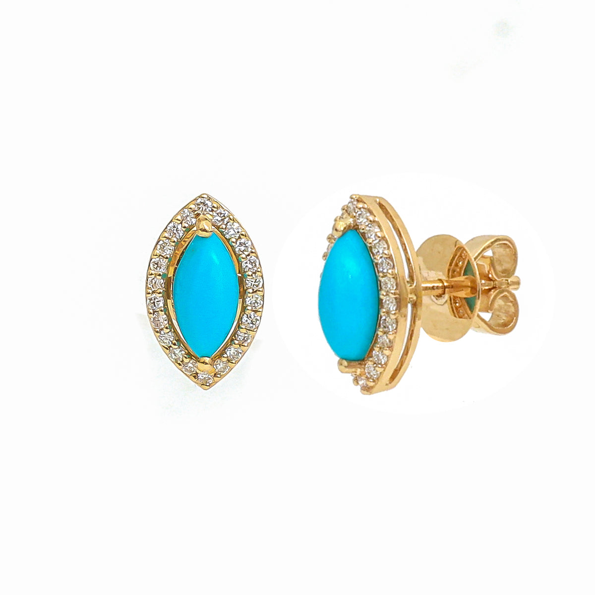 Turquoise Diamond Earring