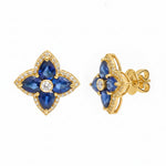 Blue Sapphire Diamond Earring