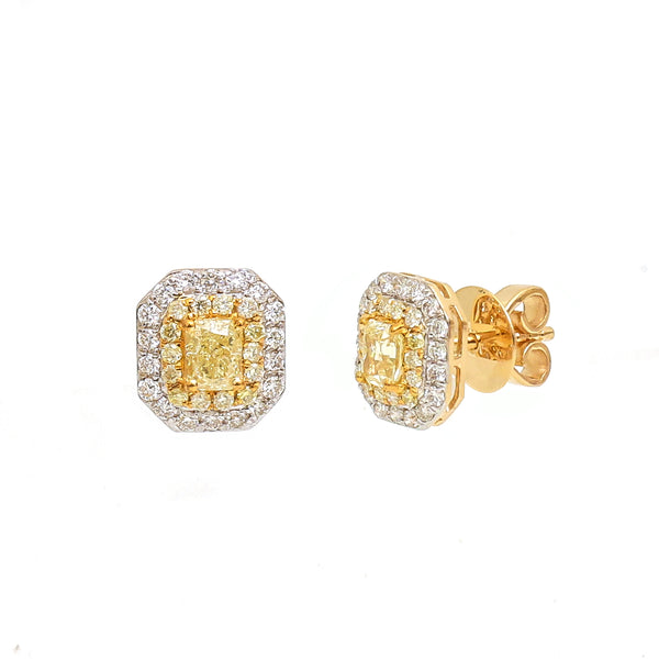 JPERG-3533/9476 Yellow Diamond Diamond Earring