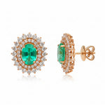 Emerald Diamond Earring