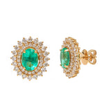 Emerald Diamond Earring