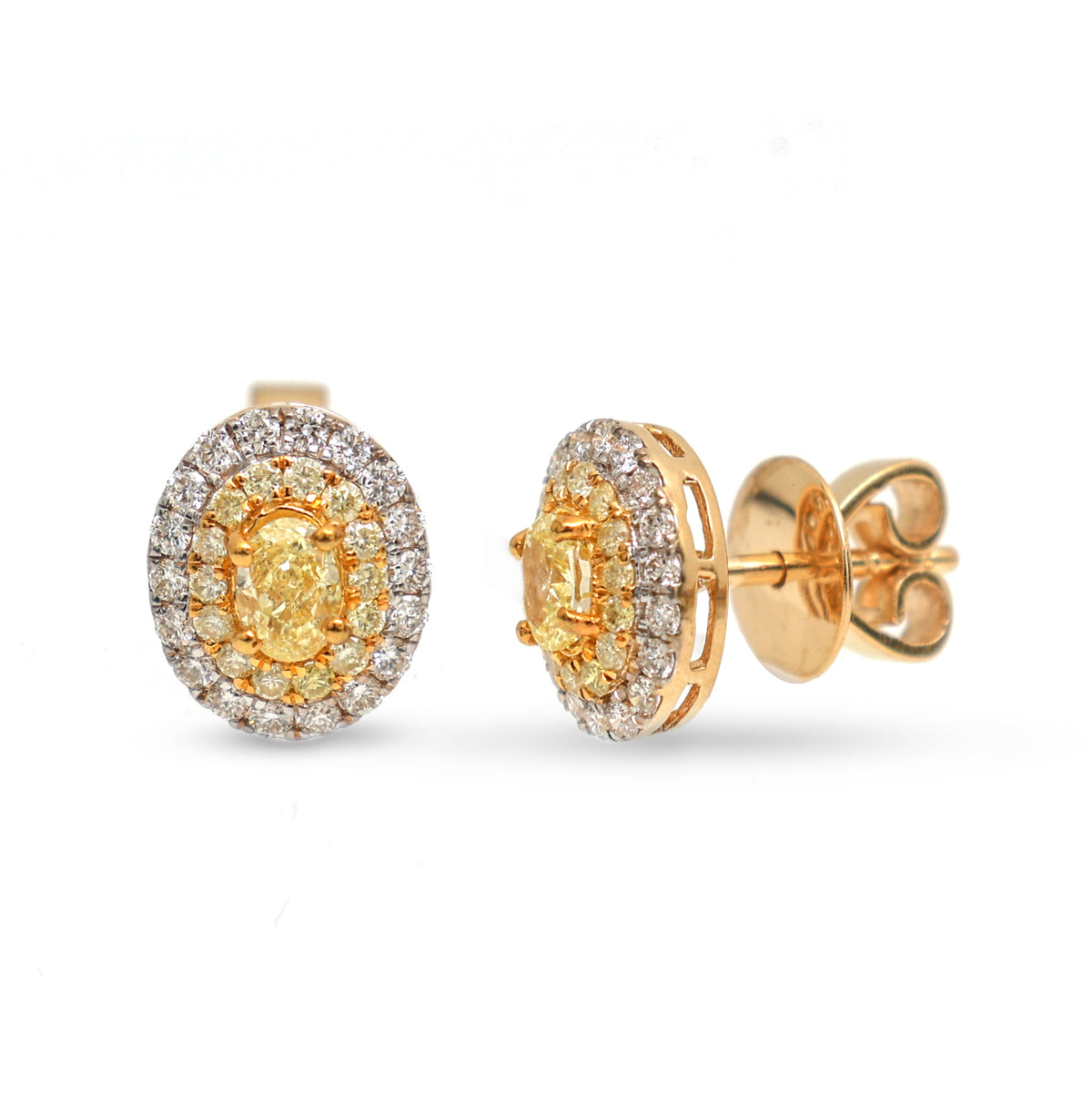 Yellow Diamond Diamond Earrings