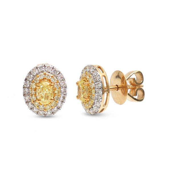 Yellow Diamond Diamond Earrings