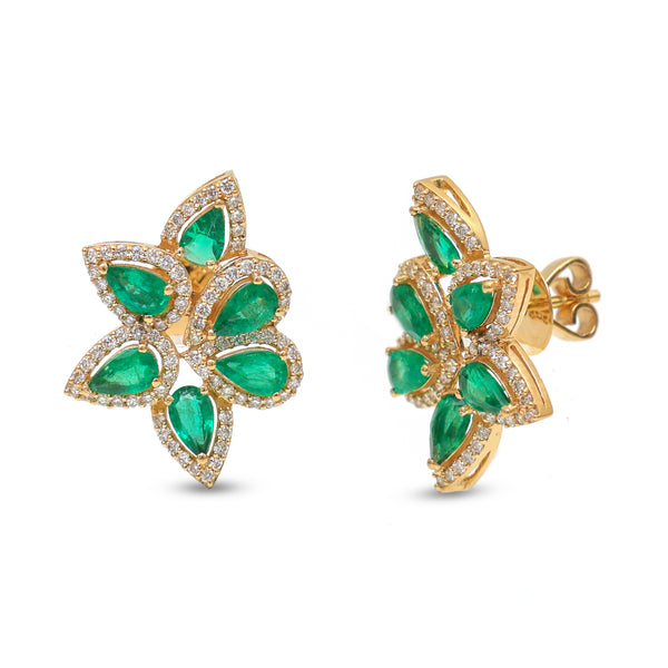 Emerald Diamond Earring
