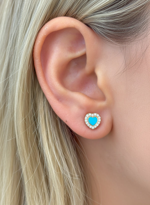 Turquoise Diamond Earring