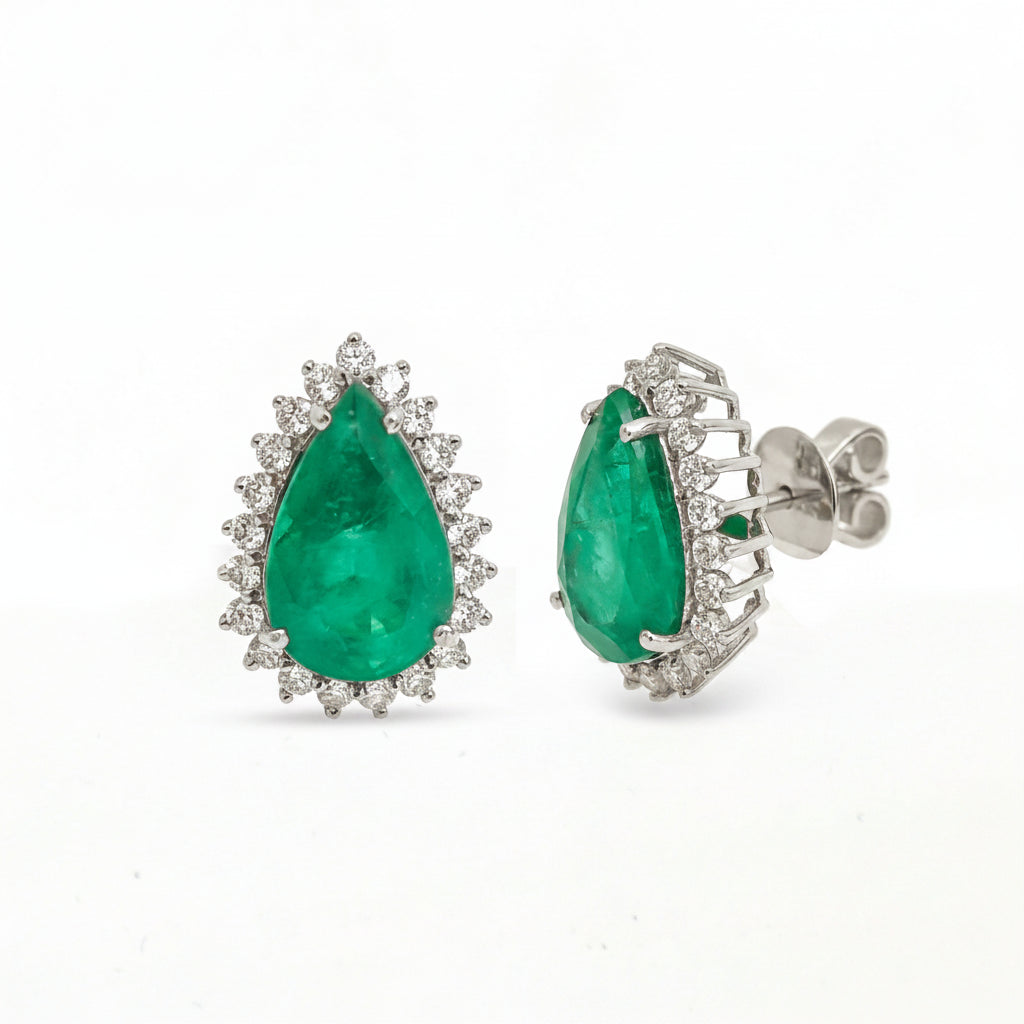 Emerald Diamond Earring