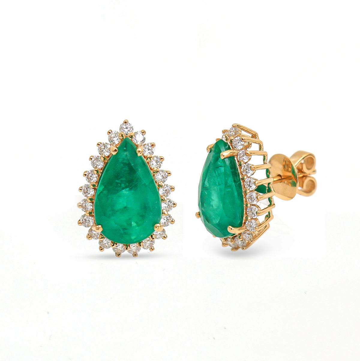 Emerald Diamond Earring