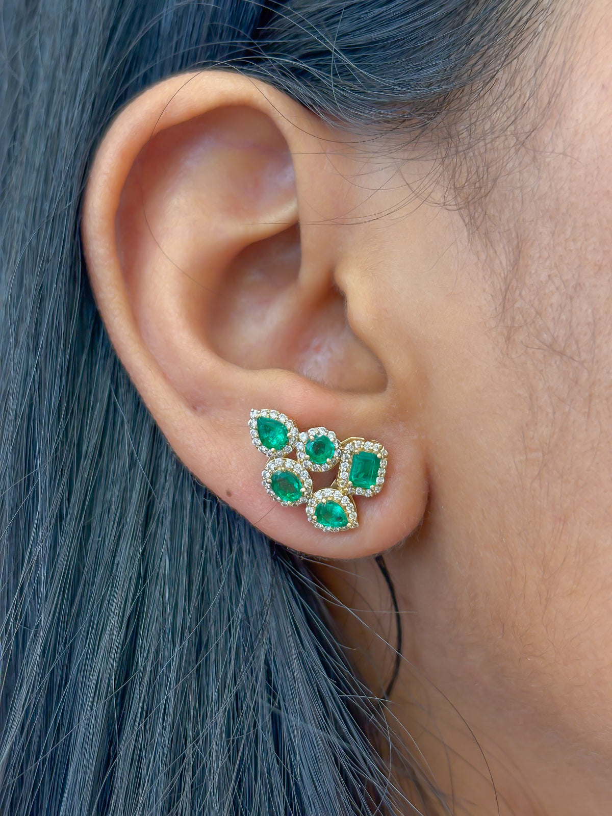 Emerald Diamond Earrings