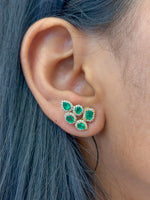 Emerald Diamond Earrings