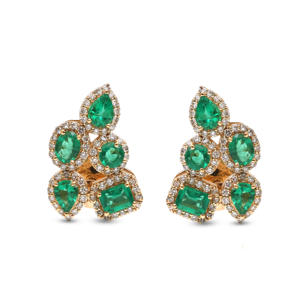 Emerald Diamond Earrings