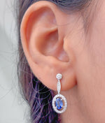 Blue Sapphire Diamond Earrings