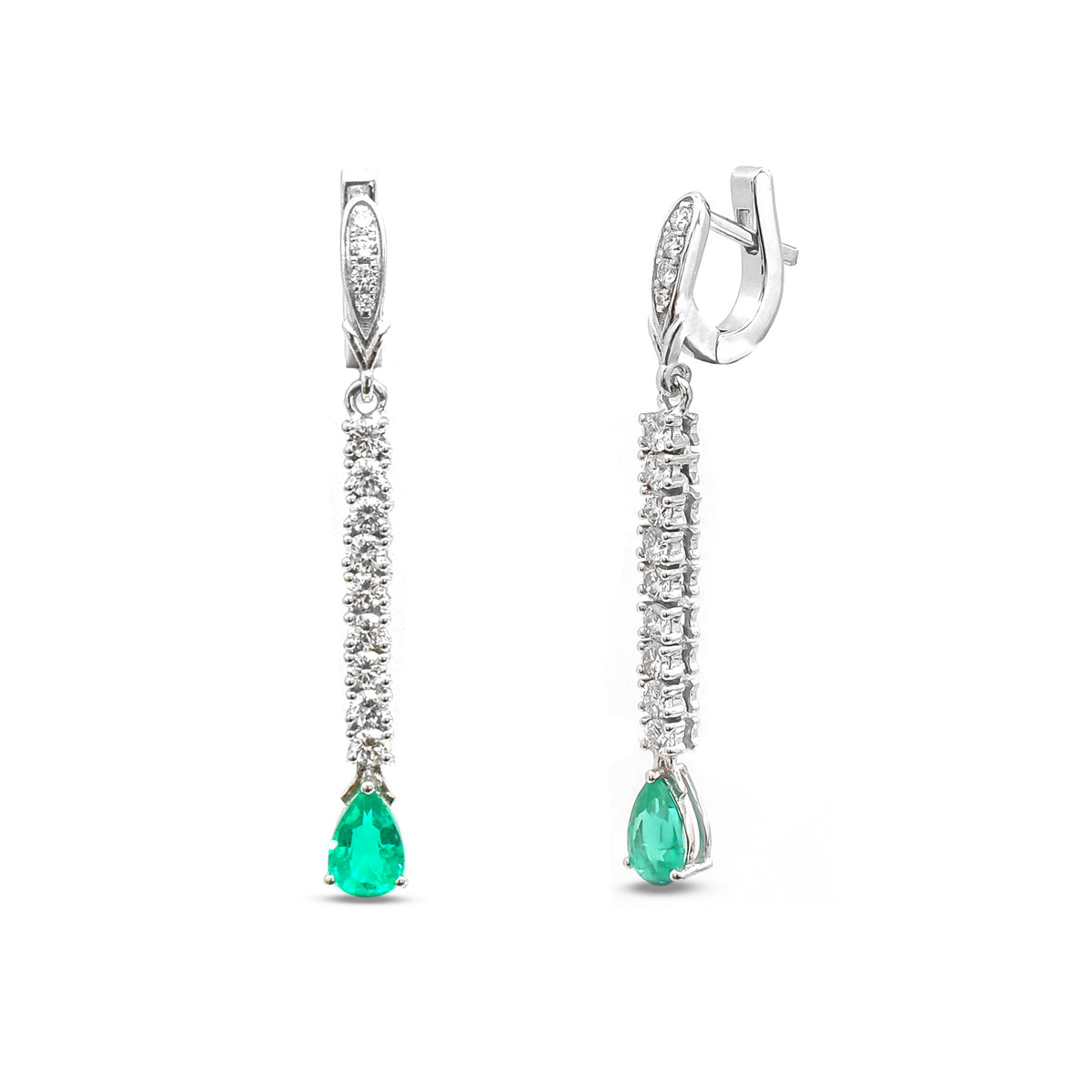 Emerald Diamond Earrings
