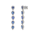 Blue Sapphire Diamond Earrings