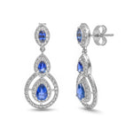 Blue Sapphire Diamond Earrings