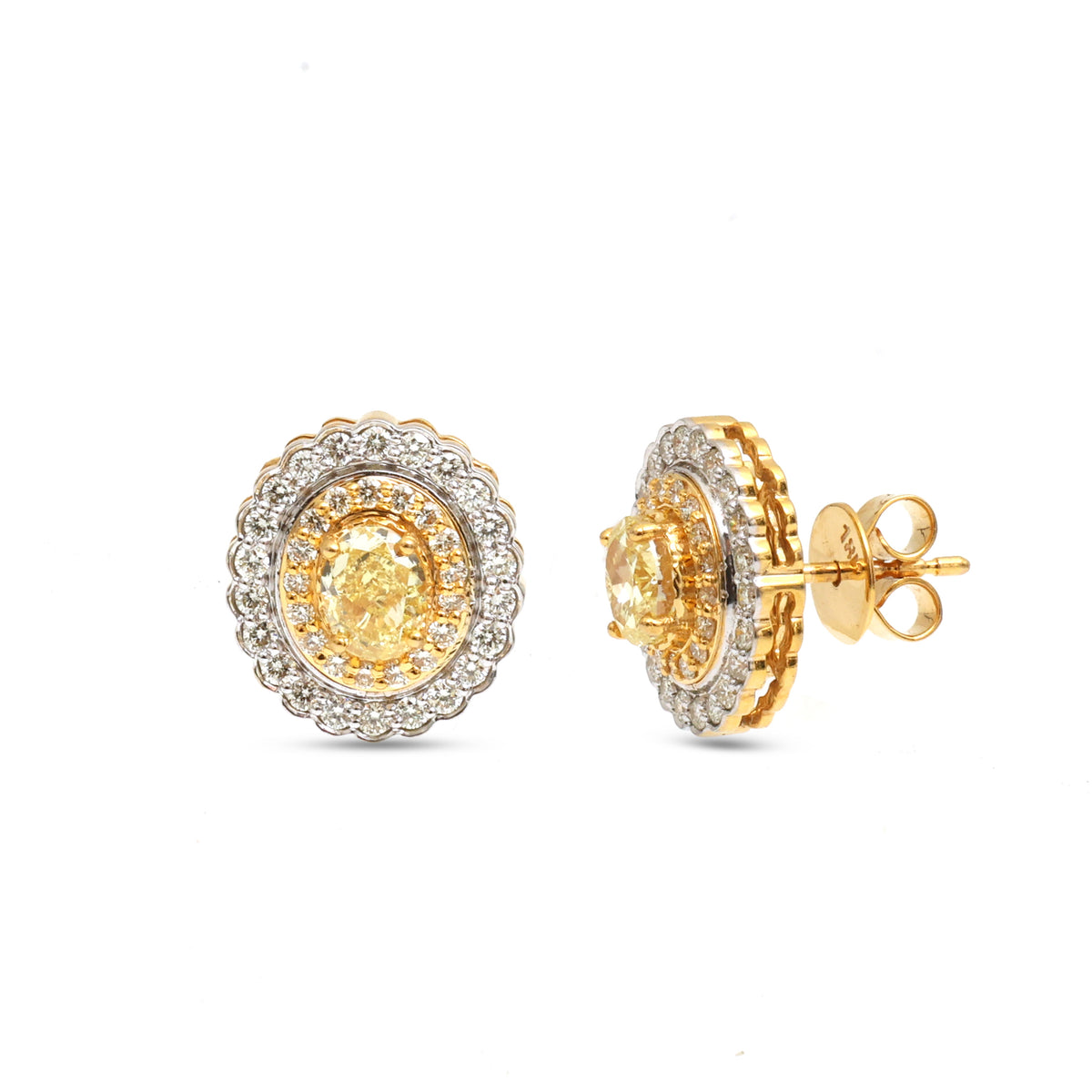 Yellow Diamond Earrings