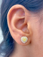 Diamond Yellow Sapphire Earrings