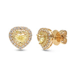 Diamond Yellow Sapphire Earrings