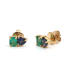 Emerald Blue Sapphire Earrings