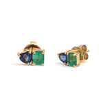 Emerald Blue Sapphire Earrings