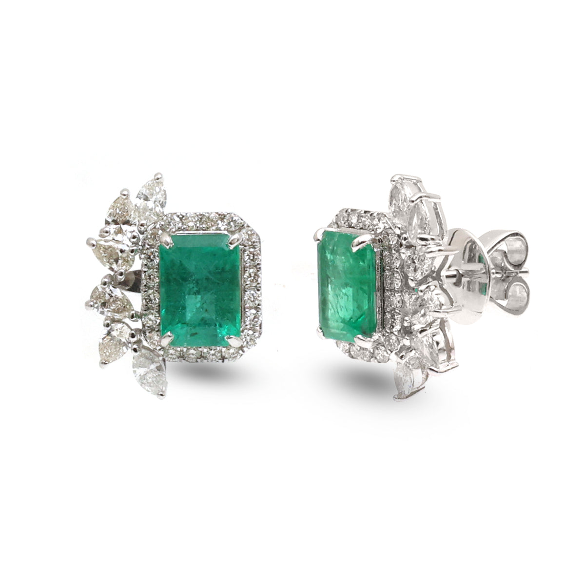 Emerald Diamond Earrings