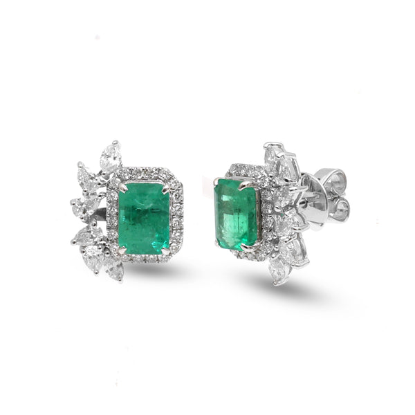 Emerald Diamond Earrings