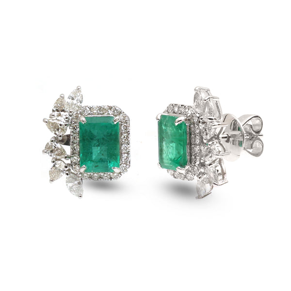 Emerald Diamond Earrings