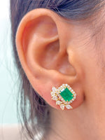 Emerald Diamond Earrings