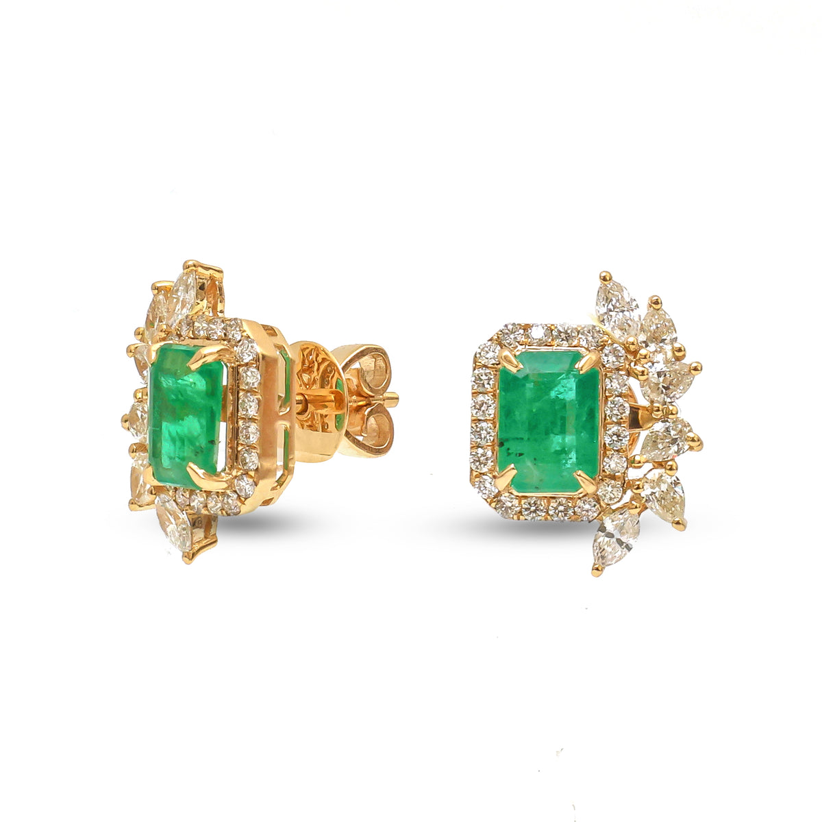 Emerald Diamond Earrings