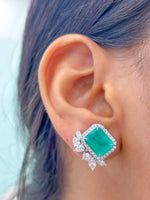 Emerald Diamond Earrings