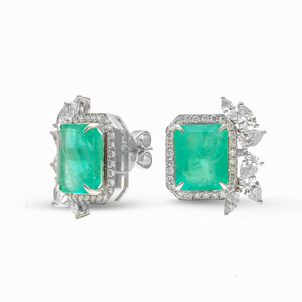 Emerald Diamond Earrings