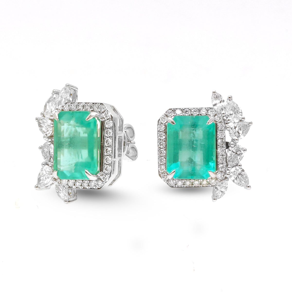Emerald Diamond Earrings