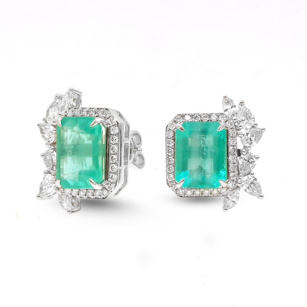 Emerald Diamond Earrings
