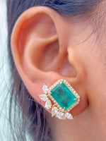 Emerald Diamond Earrings