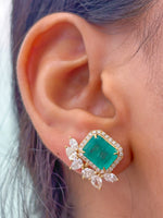 Emerald Diamond Earrings
