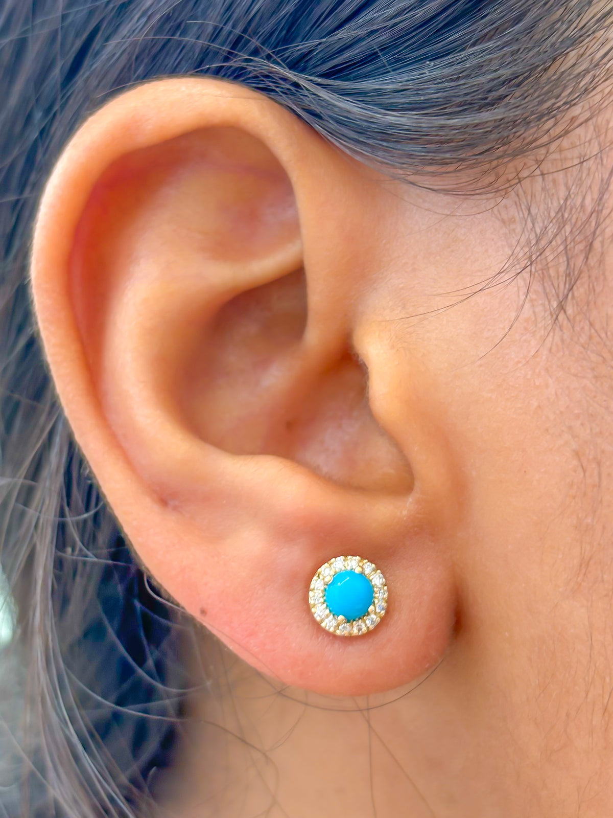 Turquoise Diamond Earrings