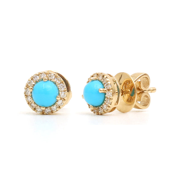 Turquoise Diamond Earrings