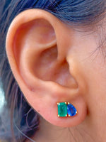 Emerald Blue Sapphire Earrings