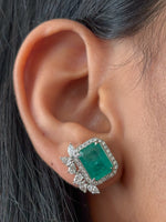 Emerald Diamond Earrings