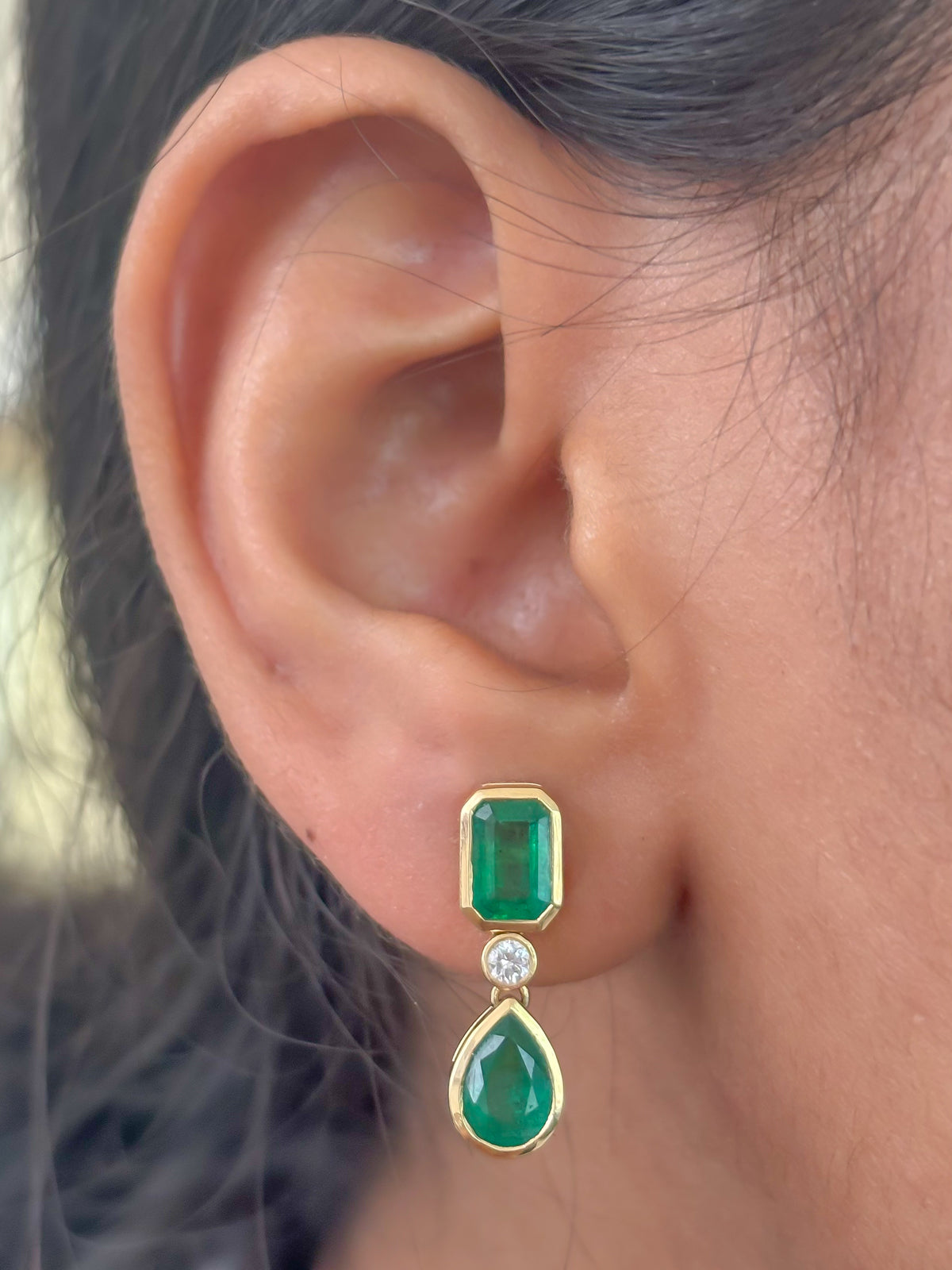 Emerald Diamond Earrings