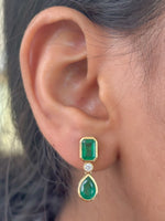 Emerald Diamond Earrings