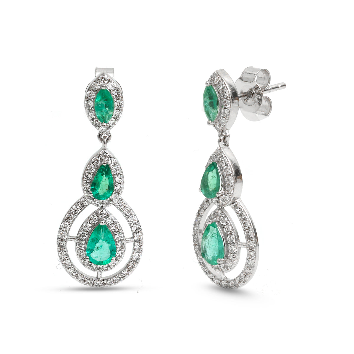 Emerald Diamond Earrings