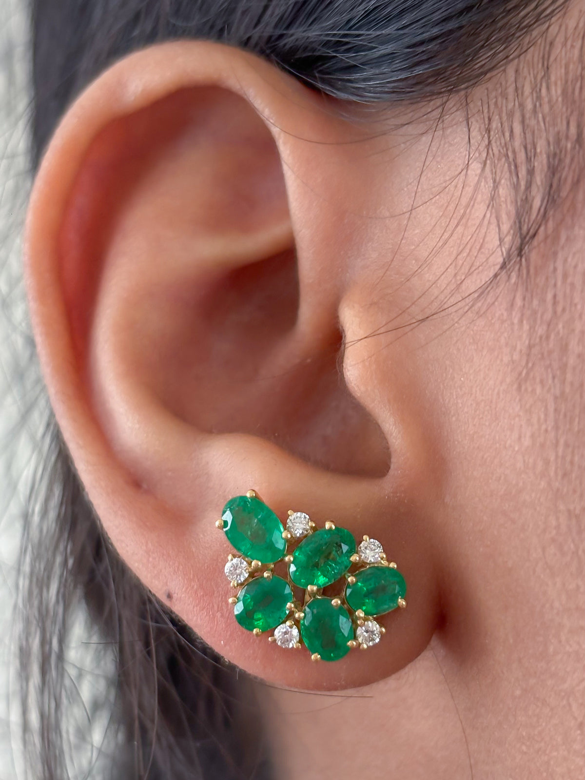 Emerald Diamond Earrings