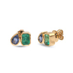 Emerald Blue Sapphire Earrings